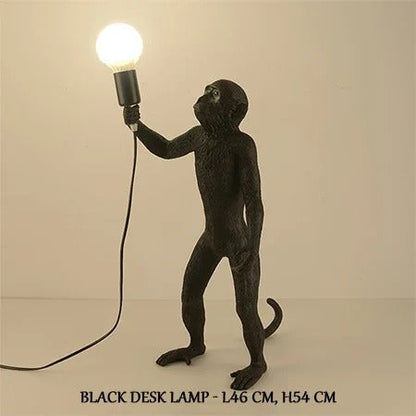 Lampe Singe en Résine – Déco Originale et Lumineuse