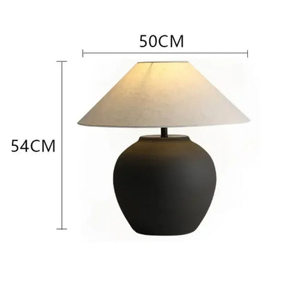 Lampe de chevet style japonais en céramique