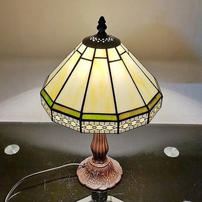 Lampe de Table Style Tiffany en Vitrail