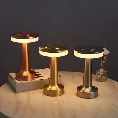 Lampe de Chevet Métal Tactile Rechargeable