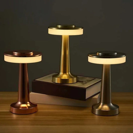 Lampe de Chevet Métal Tactile Rechargeable