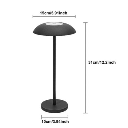 Lampe de chevet tactile rechargeable en métal