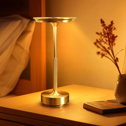 Lampe de chevet tactile sans fil en métal