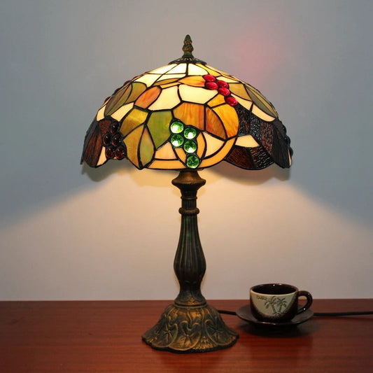 Lampe Tiffany Élixir en Vitrail – Tons Ambrés et Dorés