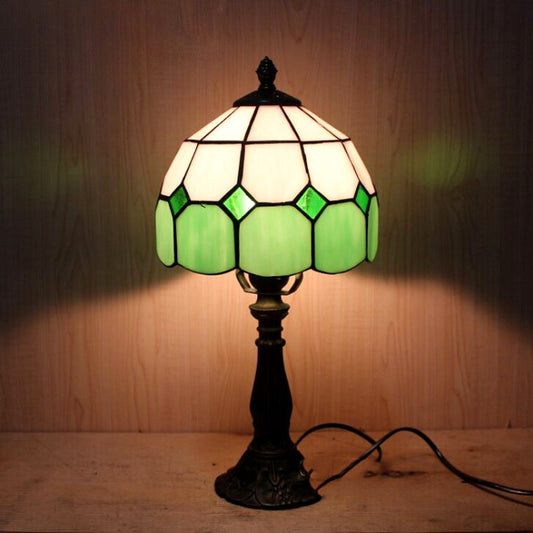 Lampe Tiffany Vitrail Vert Émeraude – Style Classique