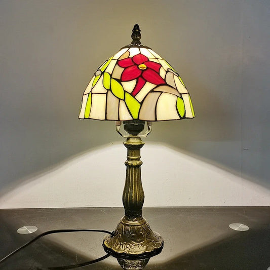 Lampe Tiffany Fleur Écarlate – Art du Vitrail