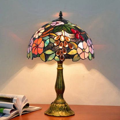 Lampe Tiffany Floréal – Abat-jour en Vitrail Floral