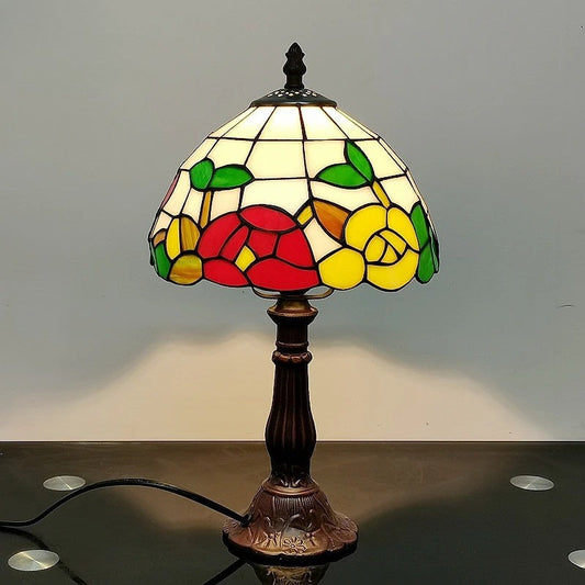 Lampe Tiffany Jardin Fleuri – Vitrail Floral Coloré