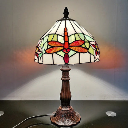 Lampe Tiffany Libellule Impériale – Vitrail Artisanal