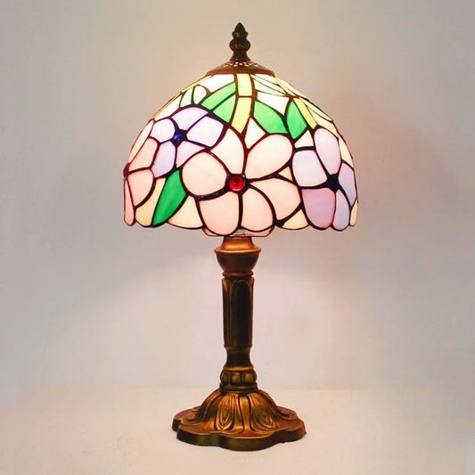 Lampe Tiffany Orchidée en Vitrail – Artisanat Floral