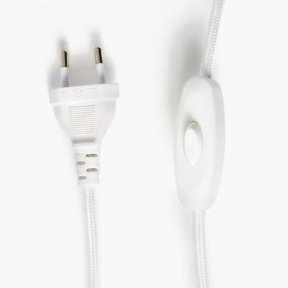 Lampe de chevet en travertin naturel et abat-jour en verre