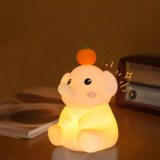 Veilleuse Éléphant en Silicone pour Enfant