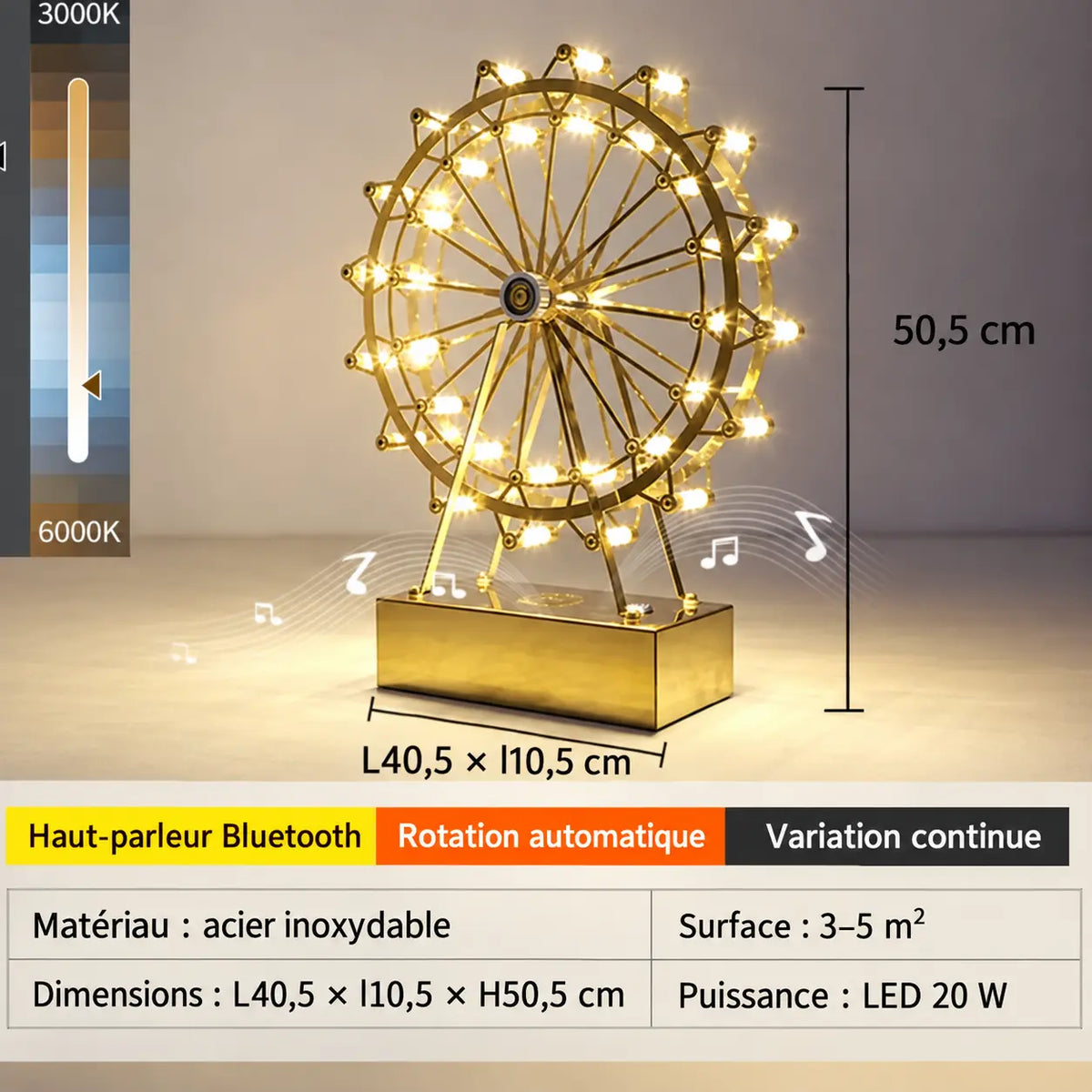 Lampe à Poser Décorative avec Éclairage Multimode