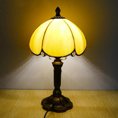 Lampe de Chevet Ancienne Style Tiffany – Verre et Métal