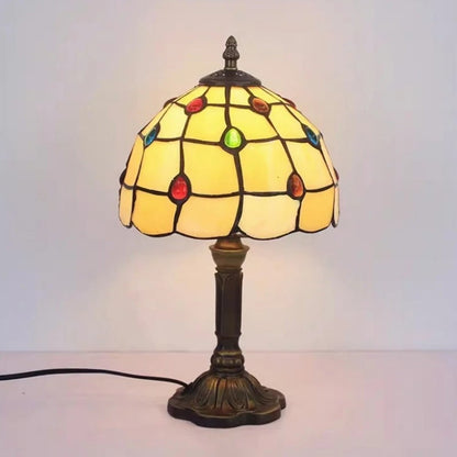 Lampe de Chevet Ancienne Style Tiffany – Verre et Métal