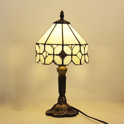 Lampe de Chevet Ancienne Style Tiffany – Verre et Métal