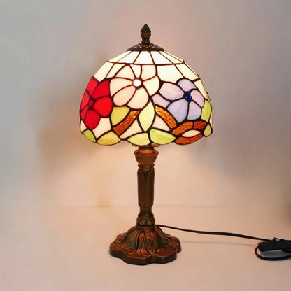 Lampe de Chevet Ancienne Style Tiffany – Verre et Métal