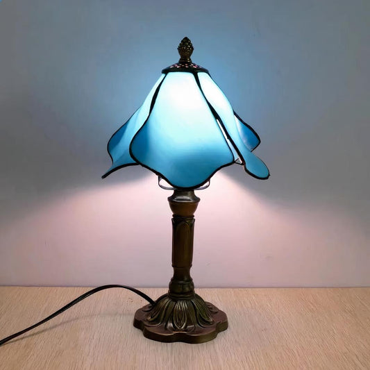 Lampe de Chevet Bleue Style Tiffany – Design Vintage