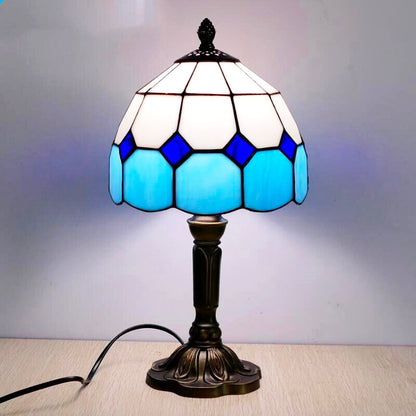Lampe de Chevet Bleue Style Tiffany – Design Vintage