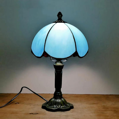 Lampe de Chevet Bleue Style Tiffany – Design Vintage