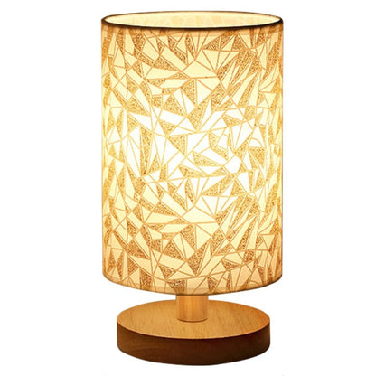 Lampe de Chevet en Bois et Lin – Design Naturel