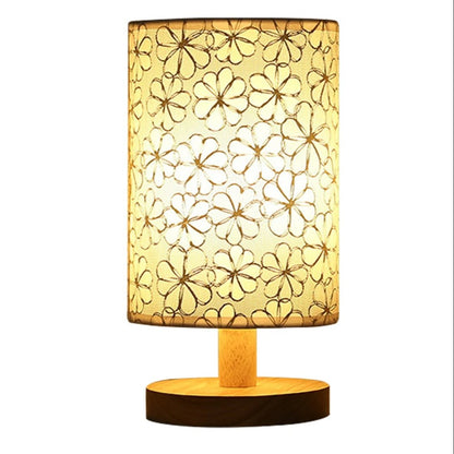 Lampe de Chevet en Bois et Lin – Design Naturel