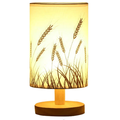 Lampe de Chevet en Bois et Lin – Design Naturel