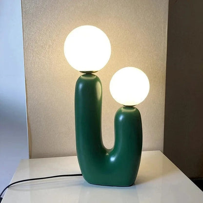 Lampe de Chevet Design Cactus en Résine et Verre