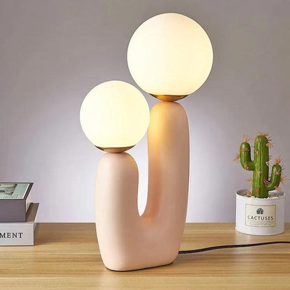 Lampe de Chevet Design Cactus en Résine et Verre