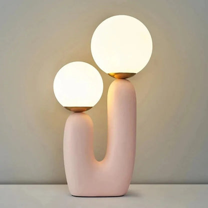 Lampe de Chevet Design Cactus en Résine et Verre