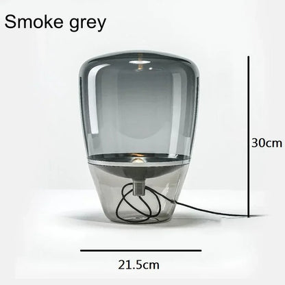 Lampe de Chevet en Verre et Fer – Élégance et Lumière