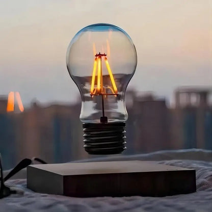 Lampe de Chevet à Lévitation Magnétique – Socle en Bois