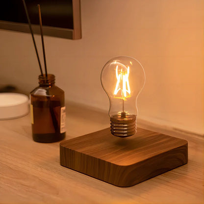 Lampe de Chevet à Lévitation Magnétique – Socle en Bois