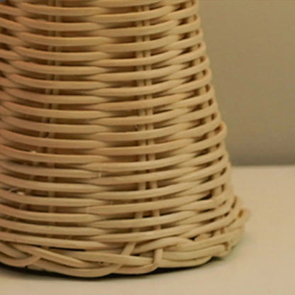 Lampe de Chevet en Rotin et Tissu – Style Naturel