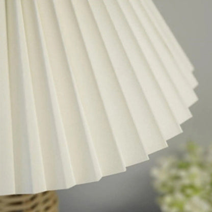 Lampe de Chevet en Rotin et Tissu – Style Naturel