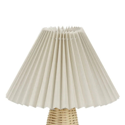Lampe de Chevet en Rotin et Tissu – Style Naturel