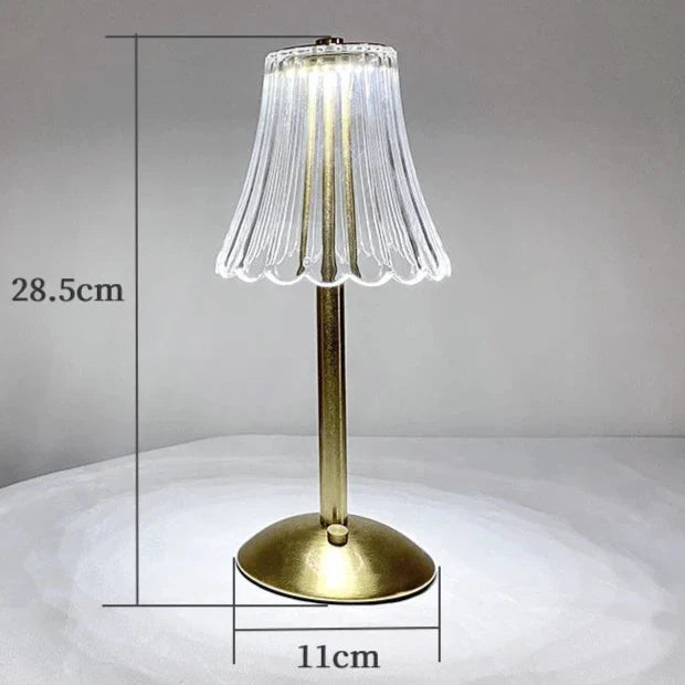 Lampe de Chevet Tactile Sans Fil Effet Cristal