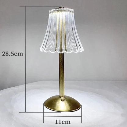 Lampe de Chevet Tactile Sans Fil Effet Cristal
