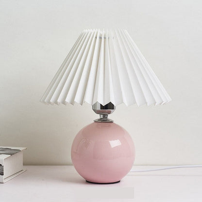 Lampe de Chevet Vintage en Céramique et Tissu