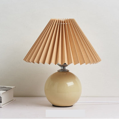 Lampe de Chevet Vintage en Céramique et Tissu