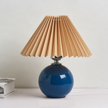 Lampe de Chevet Vintage en Céramique et Tissu