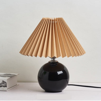 Lampe de Chevet Vintage en Céramique et Tissu