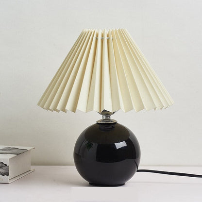 Lampe de Chevet Vintage en Céramique et Tissu