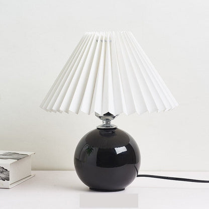 Lampe de Chevet Vintage en Céramique et Tissu
