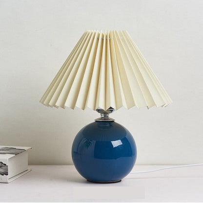 Lampe de Chevet Vintage en Céramique et Tissu