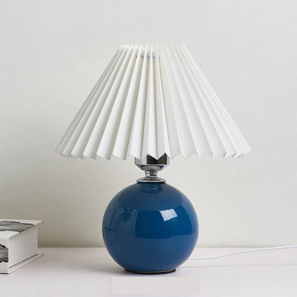 Lampe de Chevet Vintage en Céramique et Tissu