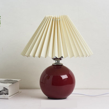 Lampe de Chevet Vintage en Céramique et Tissu