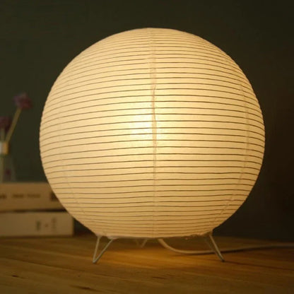 Lampe Japonaise en Papier de Riz et Métal