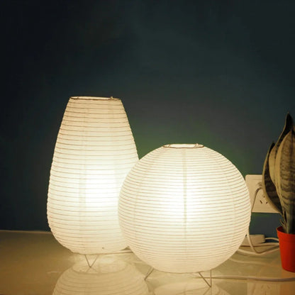 Lampe Japonaise en Papier de Riz et Métal