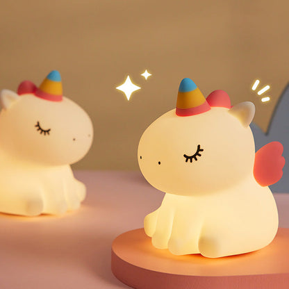 Veilleuse Licorne en Silicone – Lumière Douce pour Enfant